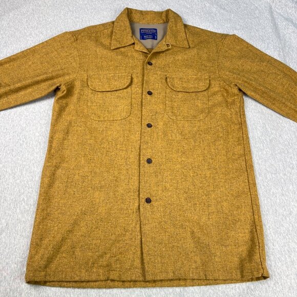 Pendleton Virgin Wool BOARD SHIRT Loop Collar Flap Pocket Men's Small S - Picture 2 of 12